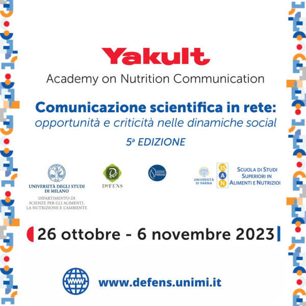 Yakult  Academy on Nutrition Communication. Comunicazione scientifica in rete: Opportunità e criticità nelle dinamiche social  - V edizione